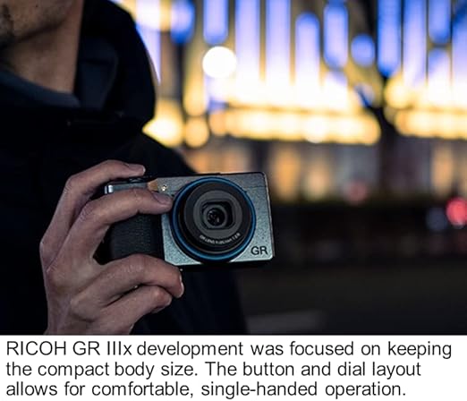 Câmera Digital Ricoh GR IIIX, câmera compacta digital com sensor CMOS tamanho APS-C de 24MP, lente 40mmF2.8 GR (no formato de 35 mm)