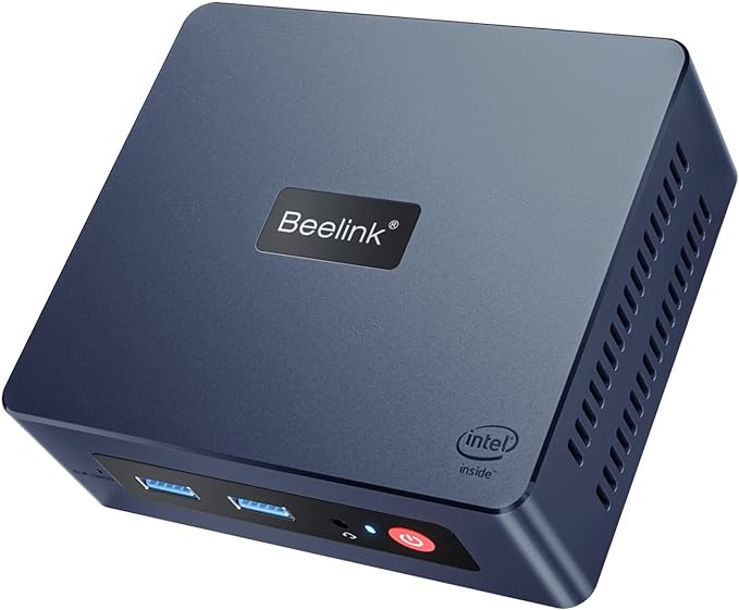 Beelink Mini PC, mini computador Mini S 11ª geração Quad-Core N5095 (até 2,9 GHz), computadores desktop 8GB DDR4 RAM 128GB/256GB SSD 4K UHD Dual HDMI/Dual WiFi/Gigabit Ethernet/HTPC/Family-NAS/BT4.0/W-11