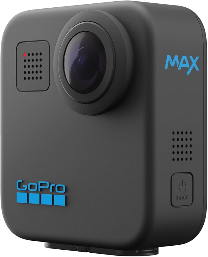 GoPro Max 360 - Câmera de Ação à Prova d'água, Vídeo 360 5.6K, Reenquadramento 4K, Foto 360, GPS, Live 1080p, Max HyperSmooth, TimeWarp, Trava de horizonte