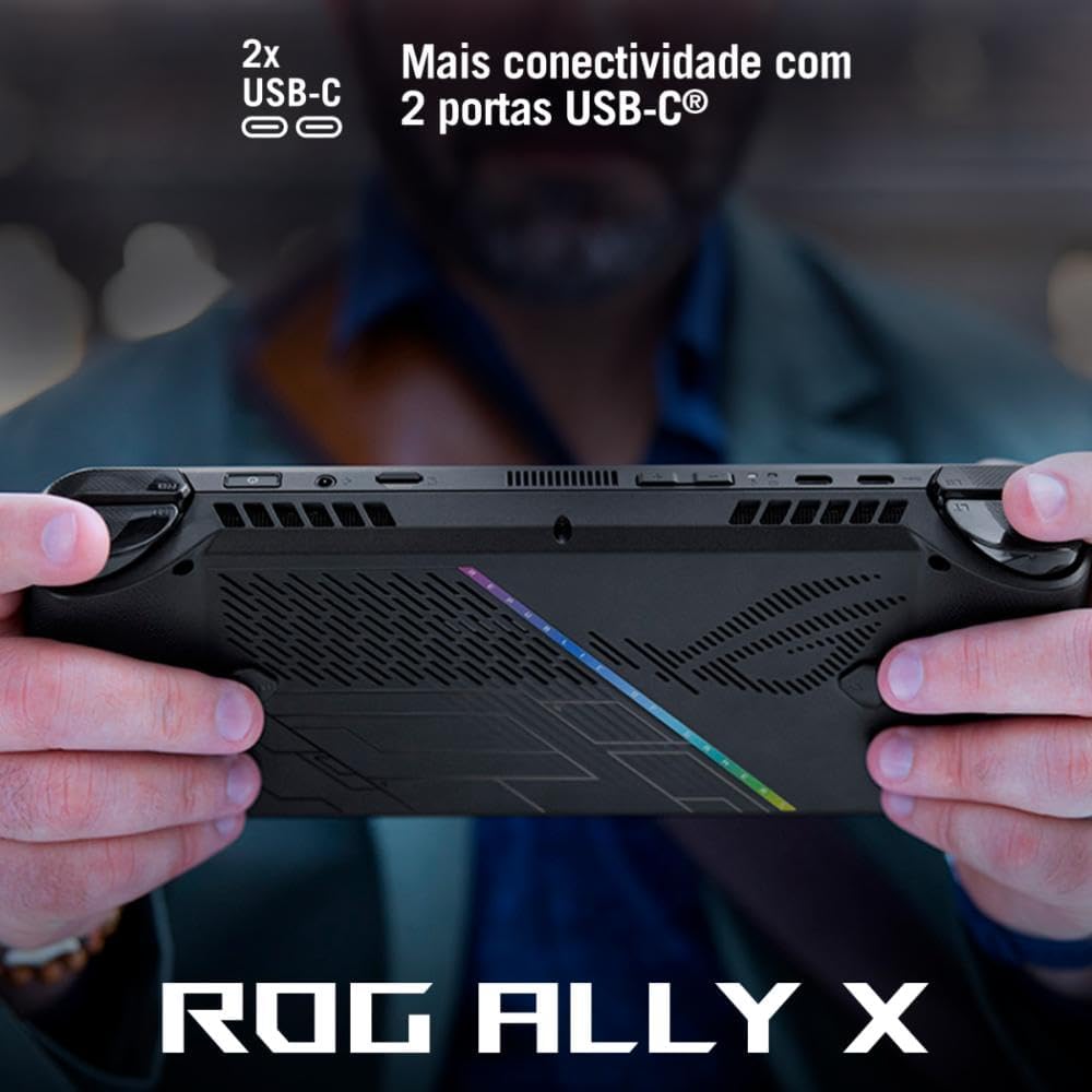 ASUS - ROG Ally X 17.8 cm 120Hz FHD 1080p portátil para jogos - Processador AMD Ryzen Z1 Extreme - 24 GB com SSD de 1 TB - Preto