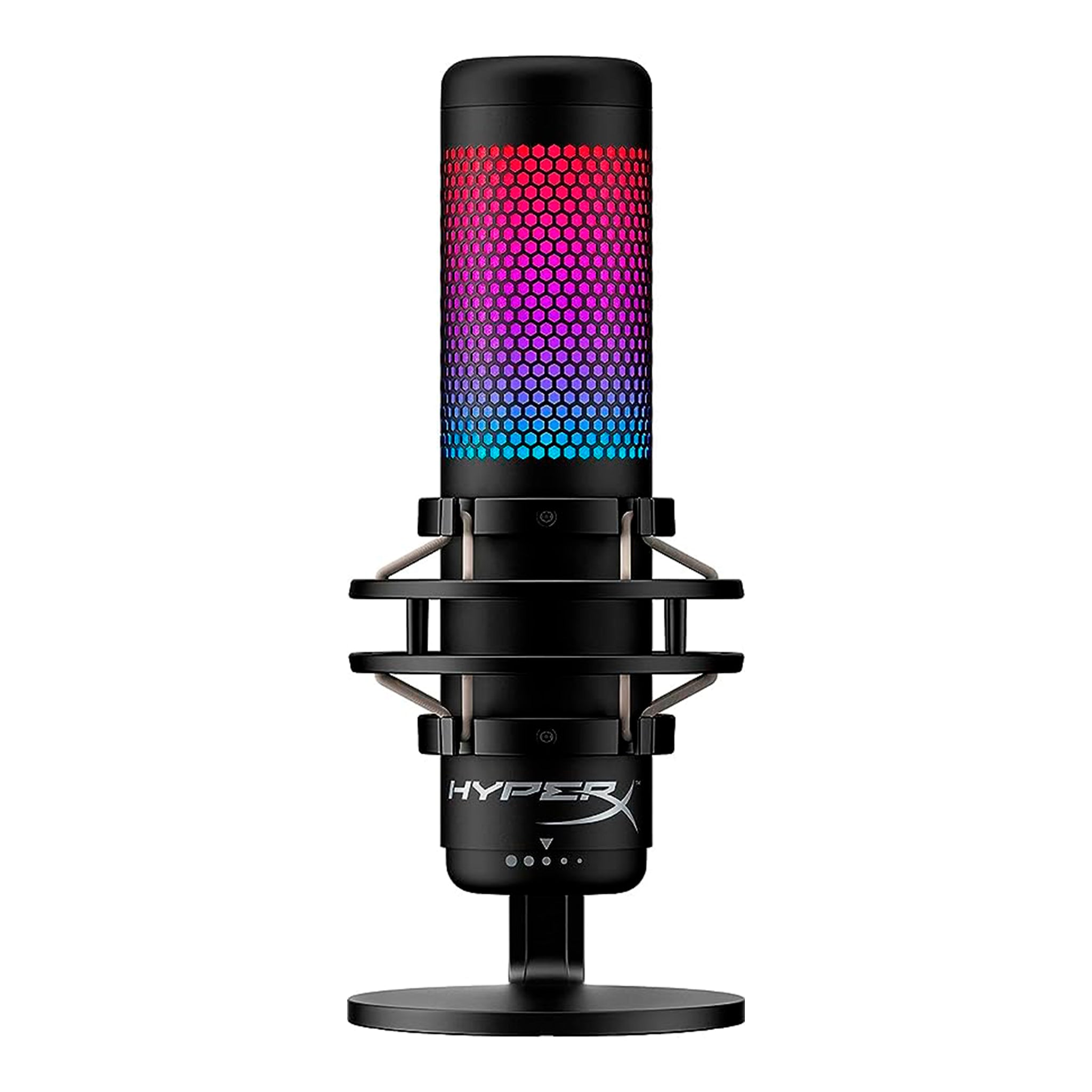 パソコン QuadcastS Microfone Gamer HyperX QuadCast S, Antivibração, LED RGB, USB - HMIQ1S