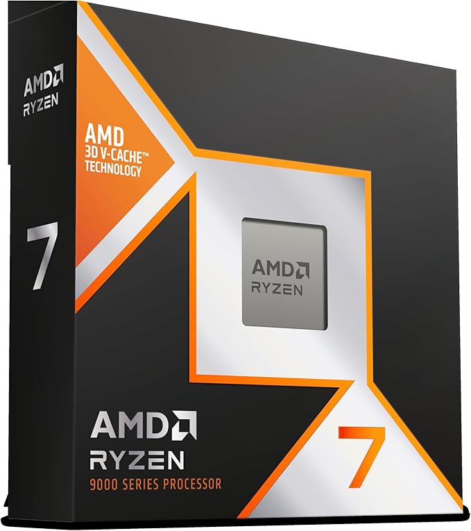 Processador AMD Ryzen 7 9800X3D (AM5/ 8 Cores/ 16 Threads/ 5.2 GHz/ 104Mb Cache/Radeon Graphics/Sem cooler)