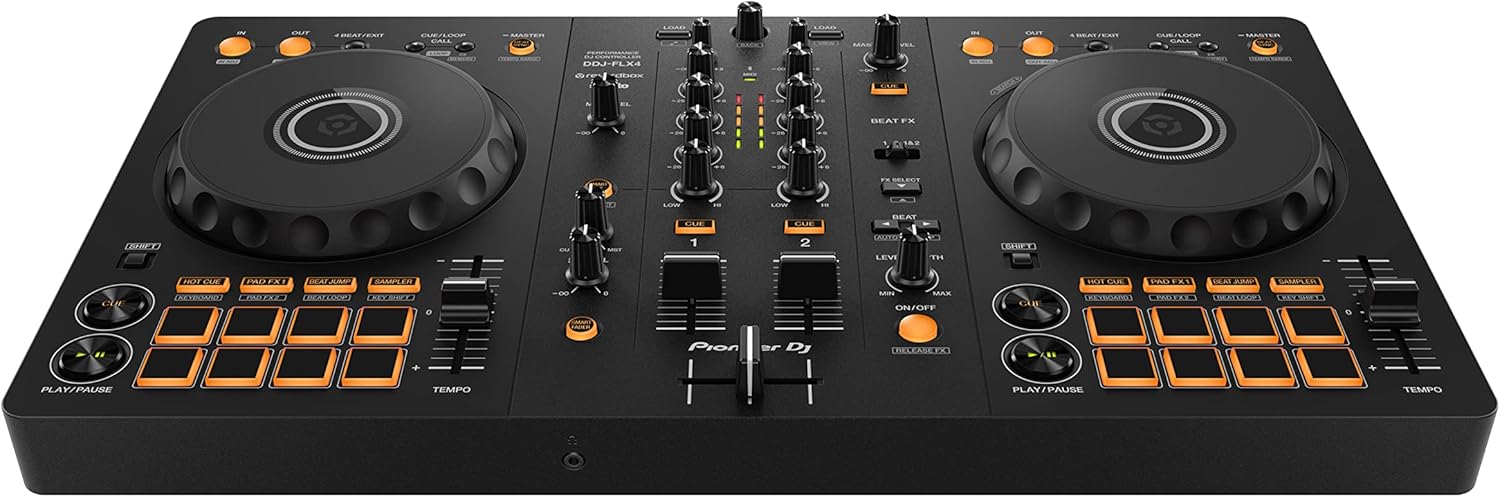 Pioneer DJ DDJ-FLX4 2 decks rekordbox e controlador Serato DJ - Grafite