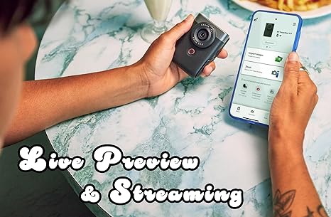 Câmera Canon PowerShot V10 para Criadores de Conteúdo – Câmera Compacta para Vlog, Lente Grande Angular Fixa de 19mm, Vídeo 4K