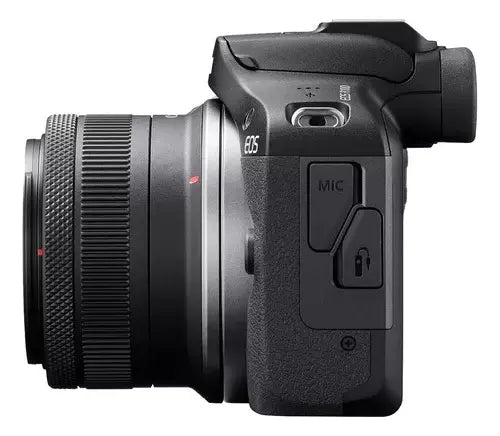 Canon EOS R100 Mirrorless 24.1MP 4K com Lente RF-S 18-45mm IS STM Wi-Fi Bluetooth APS-C
