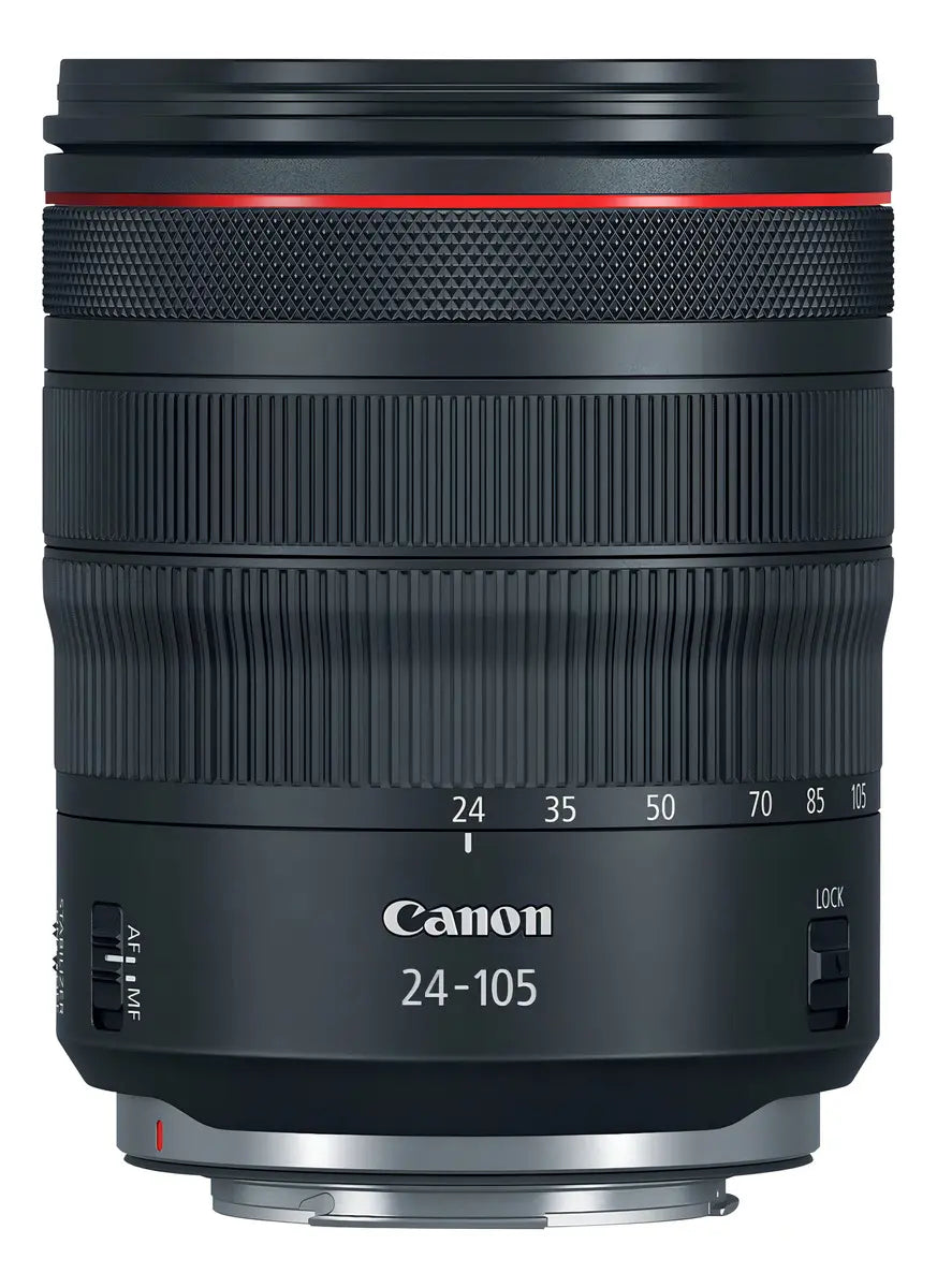 Lente Canon 24-105mm f/4L IS USM — Série L, Estabilização Óptica, disponível em montagem EF ou RF (escolha a versão)