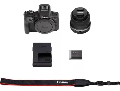 Canon EOS R100 Mirrorless 24.1MP 4K com Lente RF-S 18-45mm IS STM Wi-Fi Bluetooth APS-C
