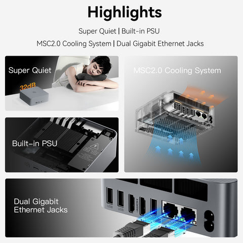 Beelink EQR6 AMD Ryzen 6800U - 24GB/32GB - 500GB/1TB