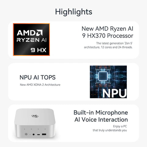 Beelink SER9 Pro AMD Ryzen™ AI 9 HX 370 - 32GB+1TB