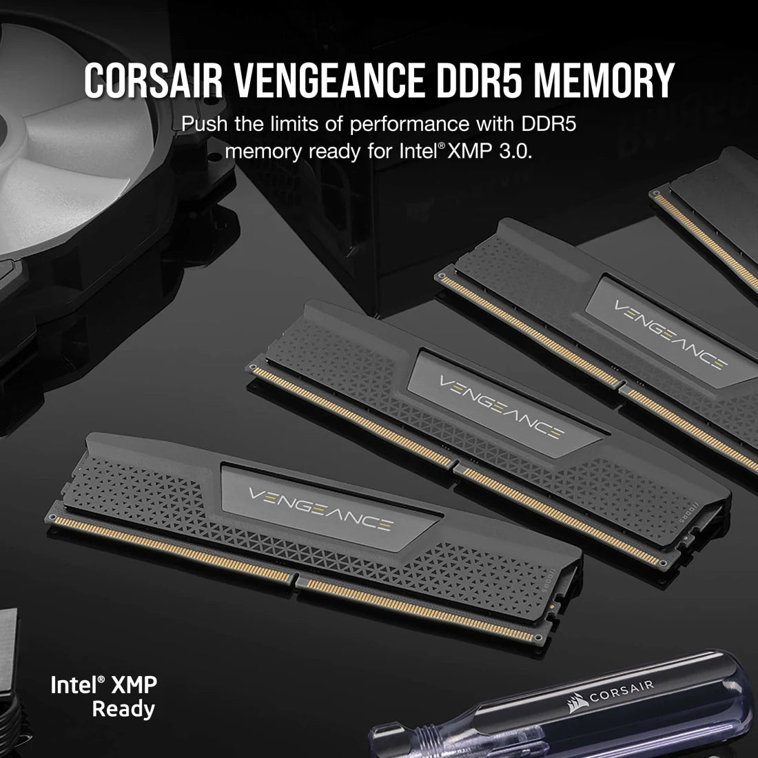 Memória RAM CORSAIR VENGEANCE DDR5 32GB (2x16GB) 6000MHz CL36 – Intel XMP & iCUE (CMK32GX5M2B6000C36)