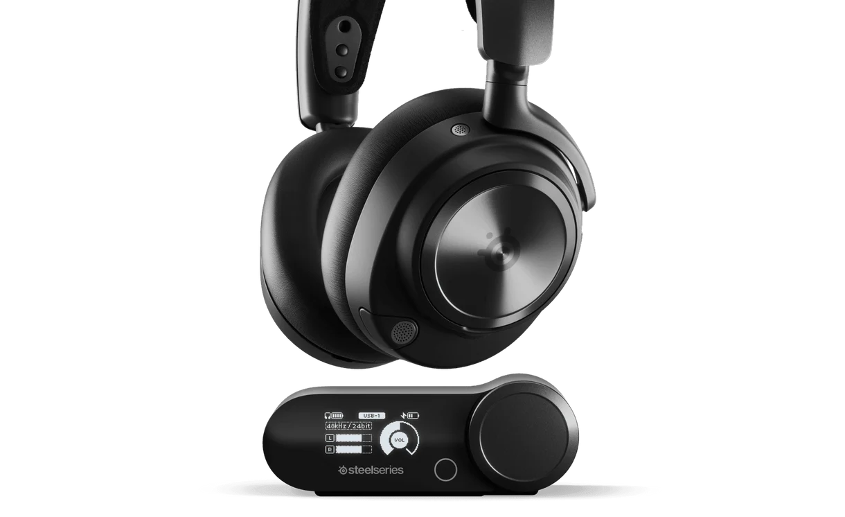 SteelSeries Arctis Nova Pro Wireless - Fones com Cancelamento Ativo de Ruído e Baterias Hot-Swap para PC e PlayStation