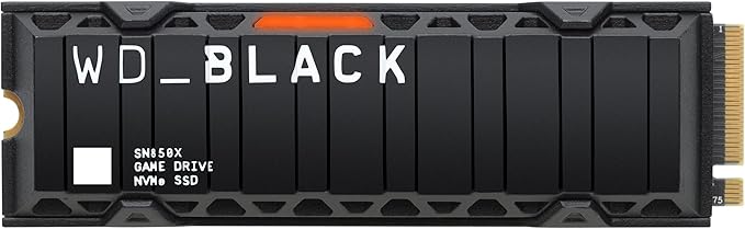WD_BLACK Unidade interna de estado sólido para jogos SN850X NVMe de 4 TB com dissipador de calor - Funciona com PlayStation 5, PCIe Gen4, M.2 2280, até 7.300 MB/s - WDS400T2XHE
