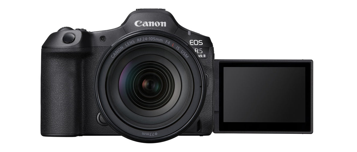 Câmera Canon EOS R5 Mark II Mirrorless, Full-Frame 45MP, Vídeo 8K RAW 60p, Disparo 30fps, IBIS, Wi-Fi 6E (Corpo ou Kit com RF 24-105mm f/4L IS USM)