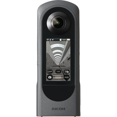 Câmera Ricoh Theta X 360° Kit de Tampa de Lente TL-3| Alta Resolução 11K | Tela Touch OLED | GPS Integrado