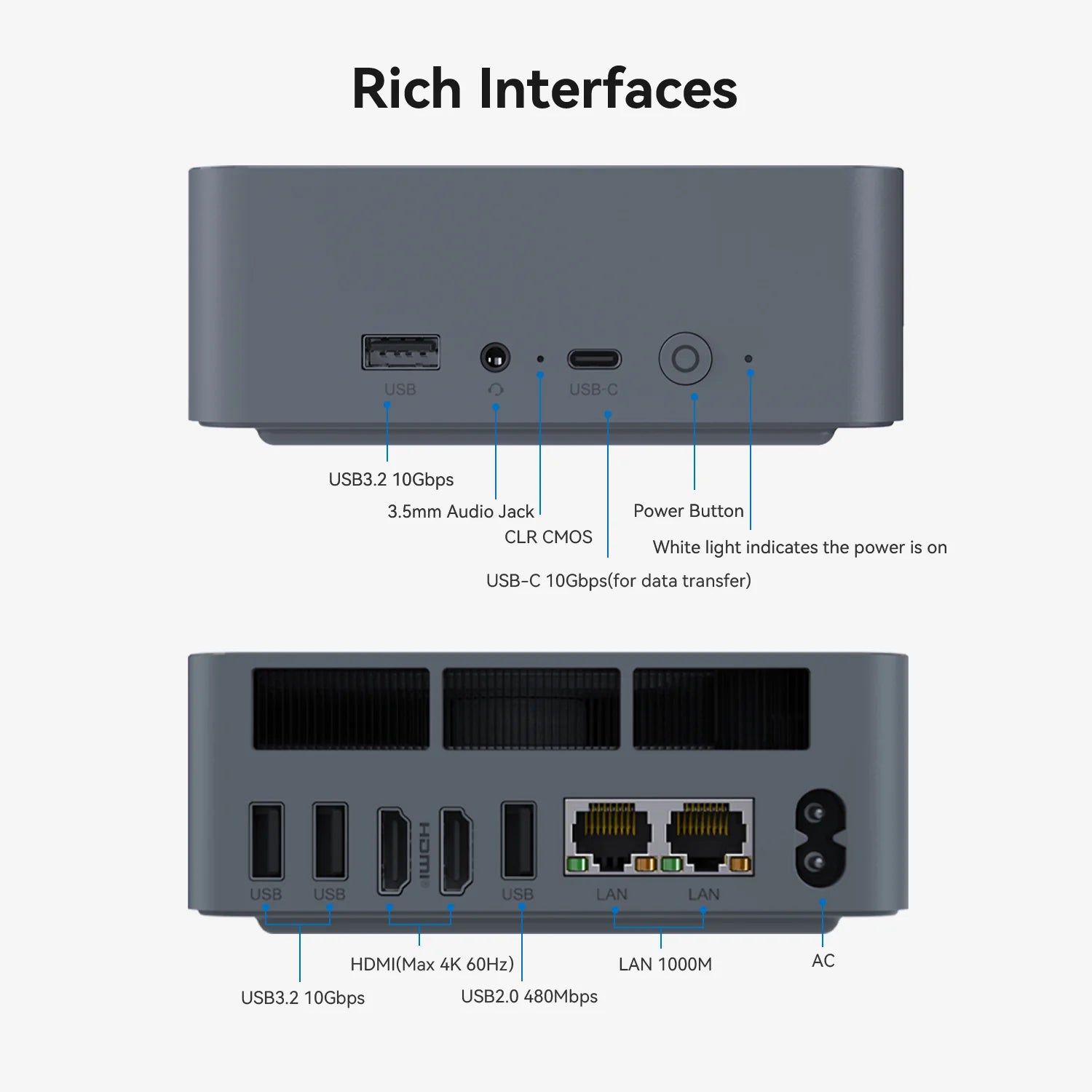 Mini PC Beelink EQi12 Intel® Core i5-1235U / Core i3-1220P