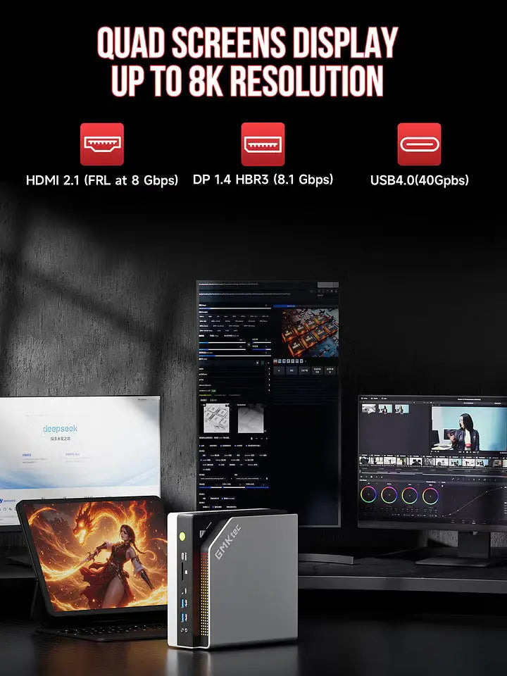 Mini PC para IA GMKtec AMD Ryzen™ AI Max+ 395 EVO-X2 AI