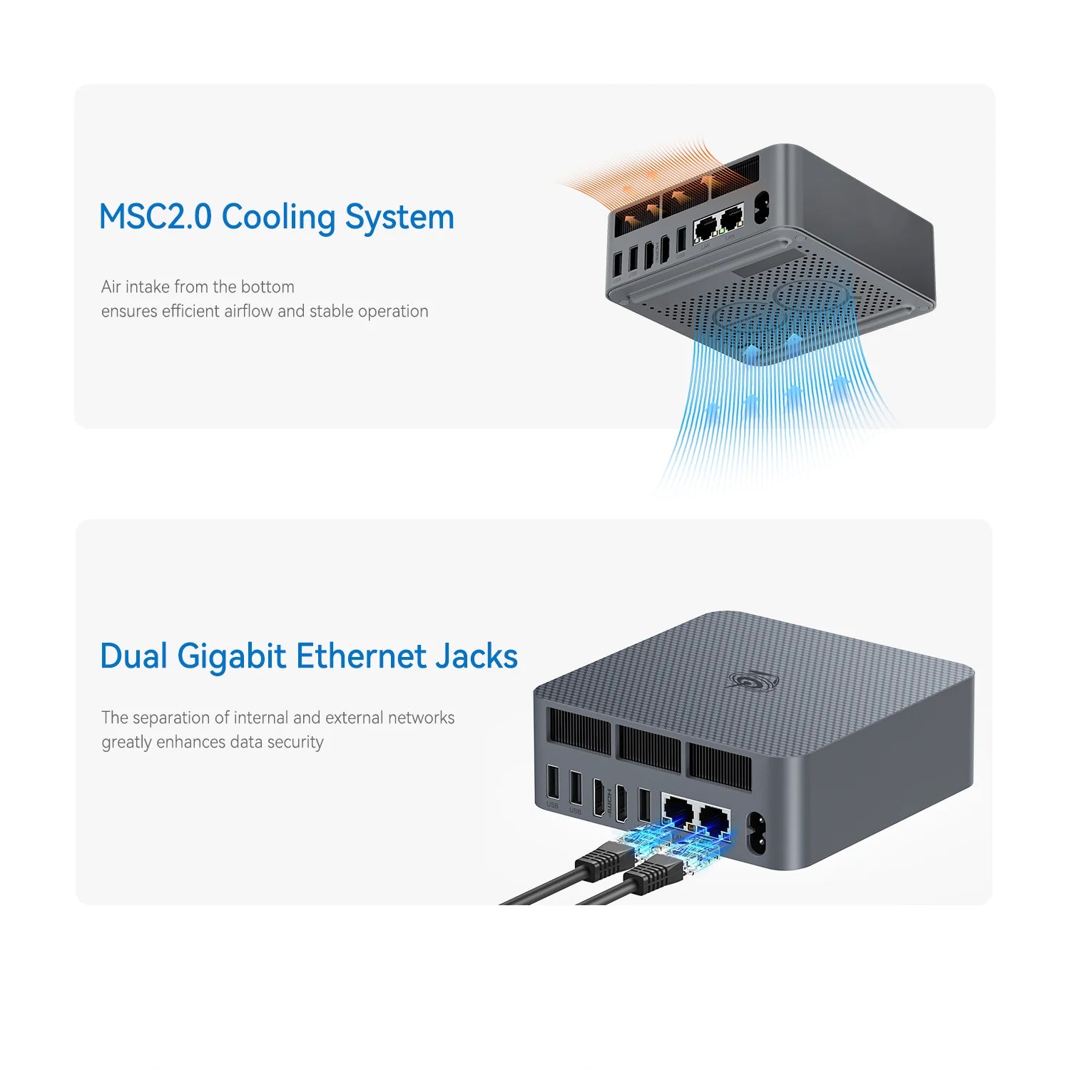 Mini PC Beelink EQi12 Intel® Core i5-1235U / Core i3-1220P