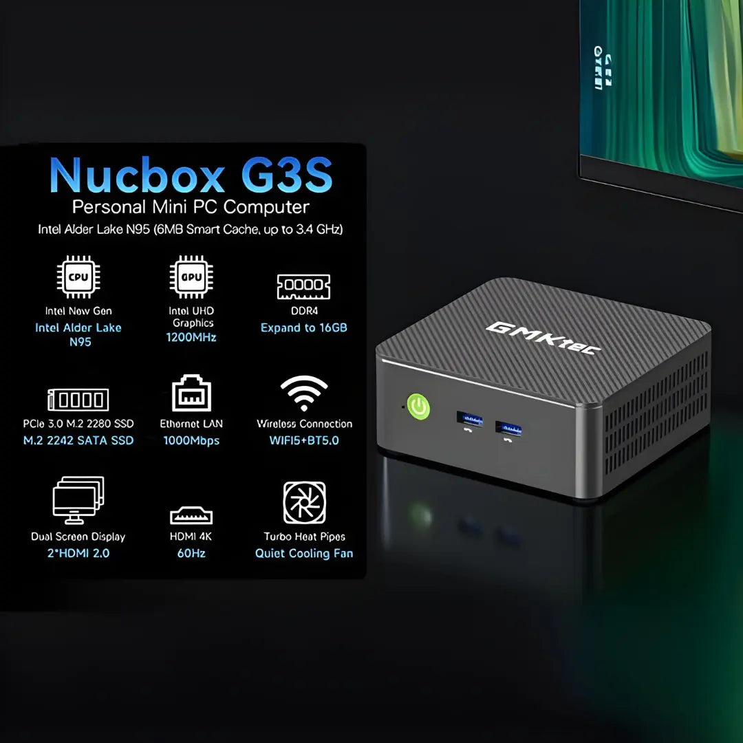 Mini PC de escritório GMKtec NucBox G3S Intel® Alder Lake N95