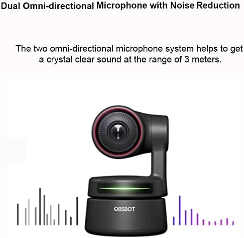 OBSBOT Tiny 4K PTZ 4K Webcam Ultra HD Auto-Frame Gesture Control HDR W