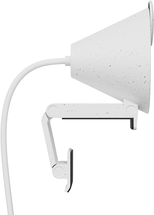 Webcam Full HD Logitech Brio 300 com Microfone com Redução de Ruído, Proteção de Privacidade, Correção Automática de Luz e Conexão USB-C- Branco