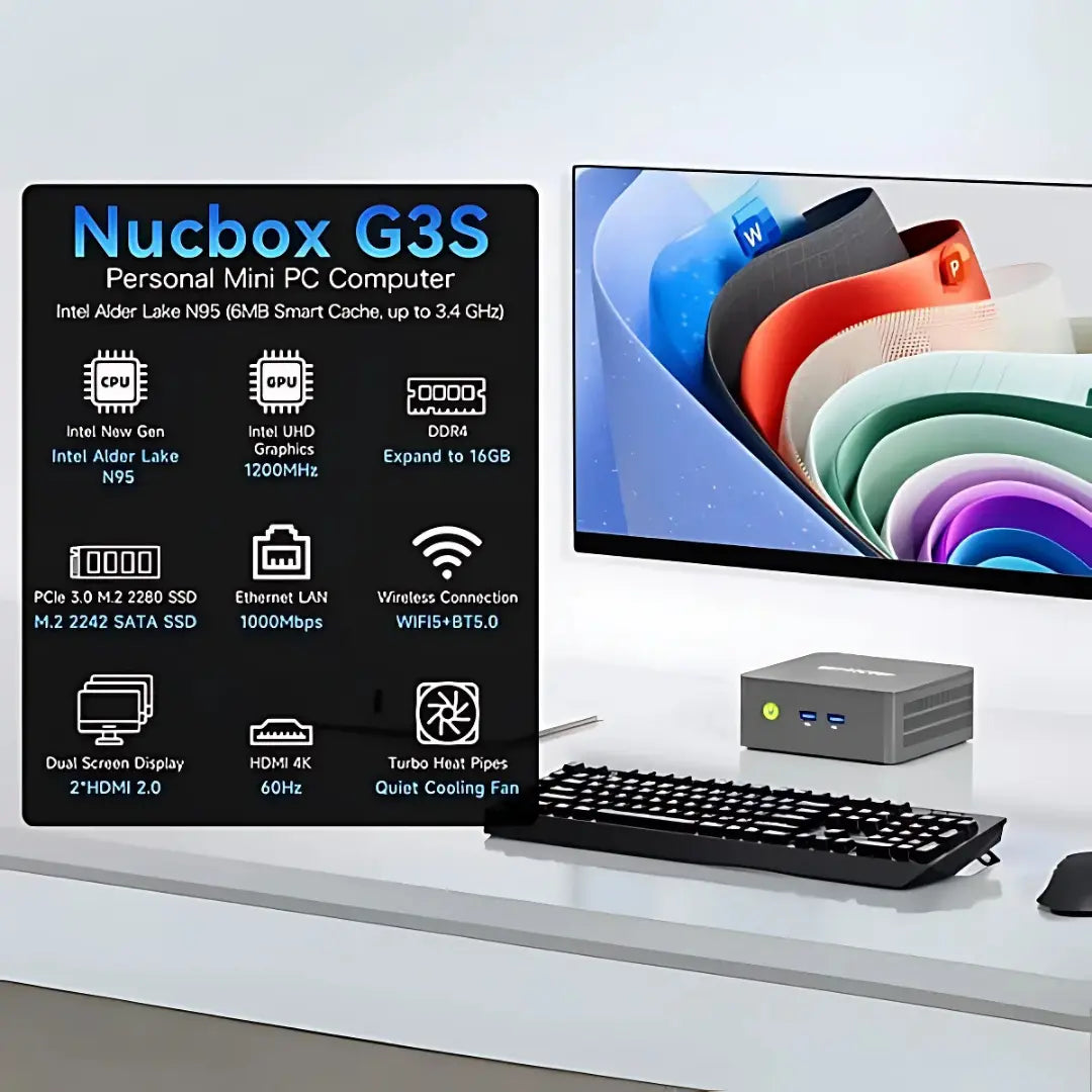 Mini PC de escritório GMKtec NucBox G3S Intel® Alder Lake N95