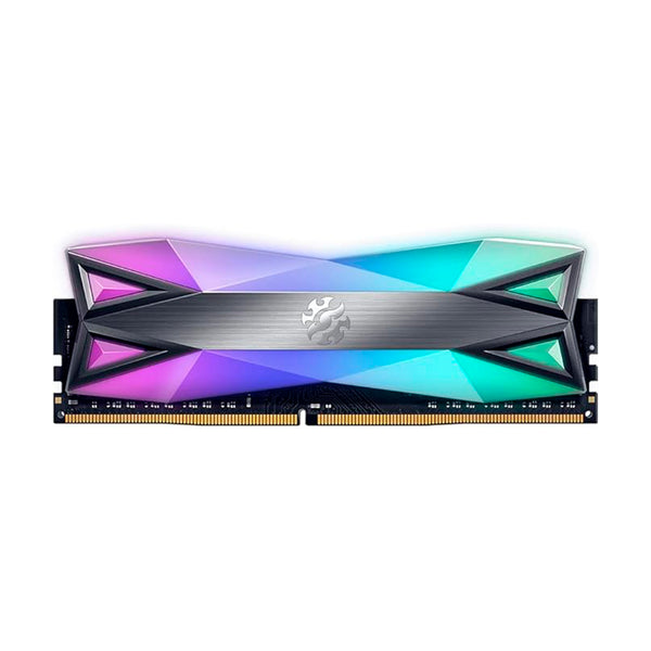 XPG Kit de memória de desktop DDR4 D60G RGB 16GB (2x8GB) 3600MHz PC4-28800 CL18-20-20 U-DIMM 288 pinos, cinza (AX4U36008G18A-DT60)