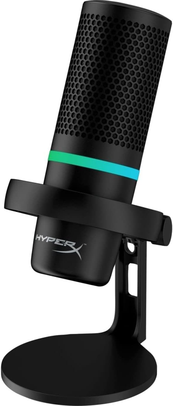 HyperX DUOCAST RGBマイク HyperX Duocast - USB Microphone (Black) - RGB Lighting -4P5E2AA