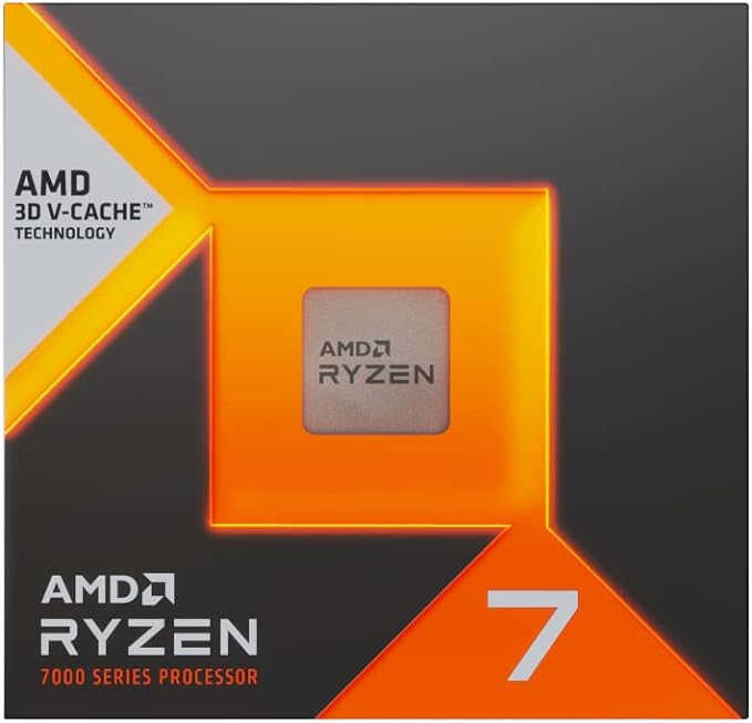 Processador AMD Ryzen 7 7800X3D Box (AM5/8 Cores/16 Threads/5.0GHz/104MB Cache) Com Vídeo/Sem Coole