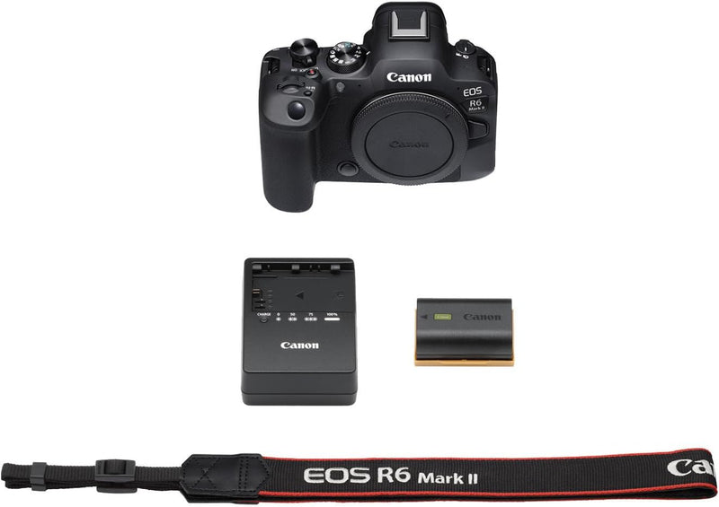 Canon Câmera mirrorless EOS R6 Mark II (apenas corpo), câmera full-frame, sensor CMOS de 24,2 megapixels, recursos de foto e vídeo, preto