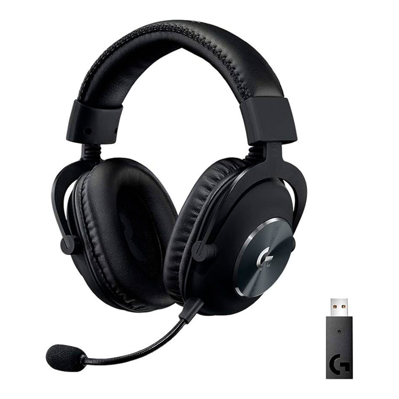 Headset Gamer Sem Fio 7.1 Logitech G PRO X Wireless LIGHTSPEED com Dolby Surround, preto, Supra Auricular