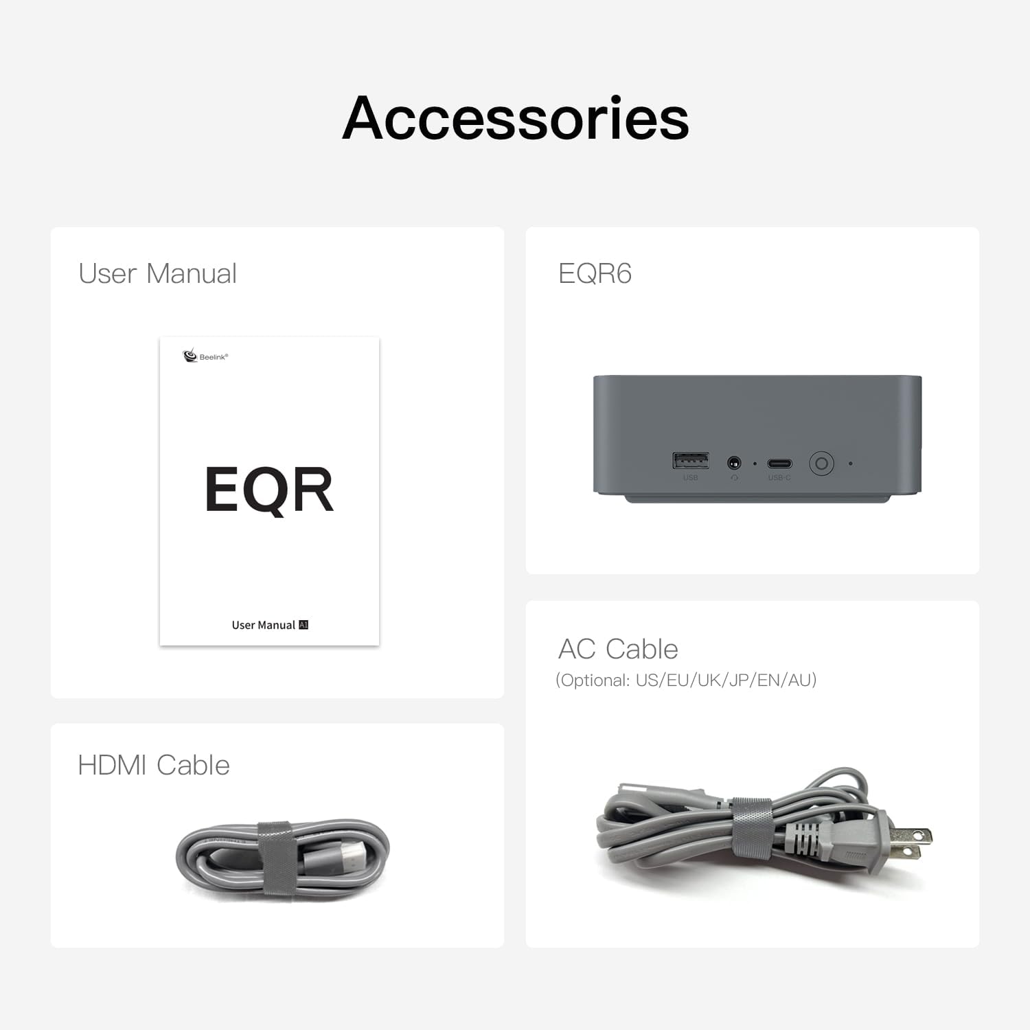 Beelink Mini PC EQR W11 Pro, AMD Ryzen 9 6900HX (8C/16T até 4,9 GHz), 32GB DDR5 500GB NVME SSD Graphics 12 core integrado PSU WiFi 6/BT5.2/Computador Mini PC com tela dupla