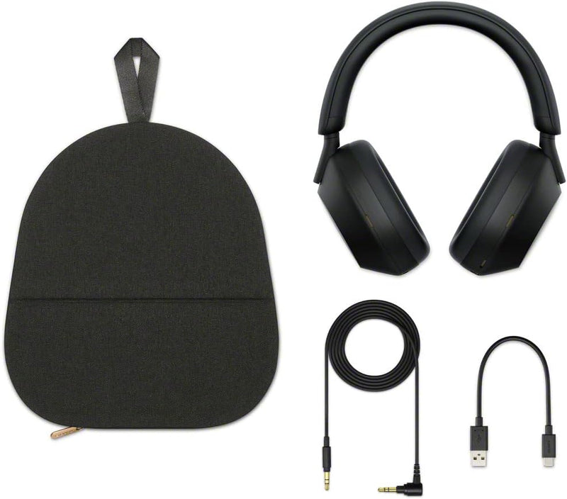Sony WH-1000X M5 Os melhores fones de ouvido sem fio com cancelamento de ruído, otimizador automático NC, bateria de 30 horas, controle de voz Alexa, preto