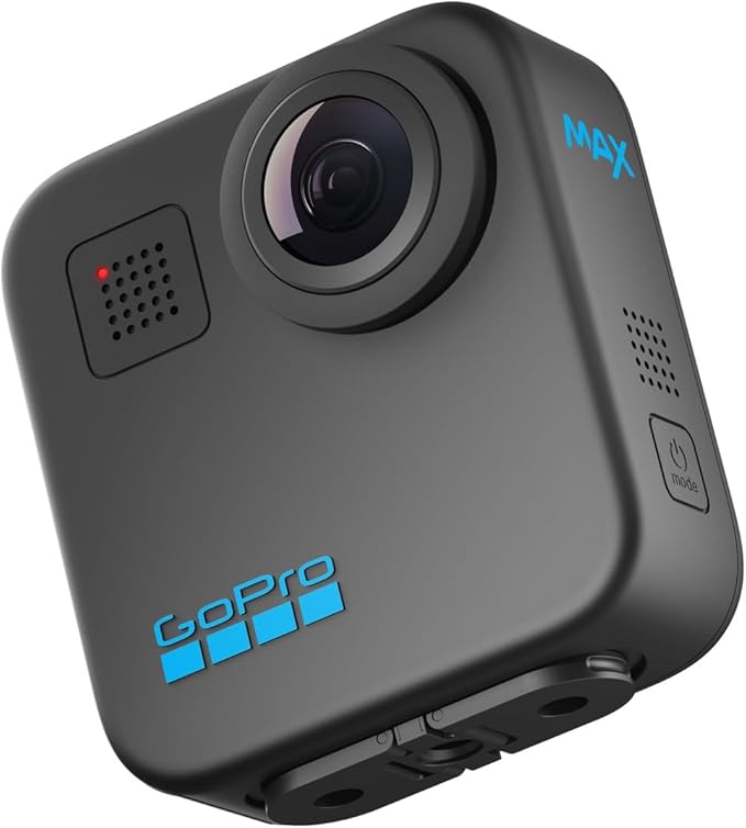 GoPro Max 360 - Câmera de Ação à Prova d'água, Vídeo 360 5.6K, Reenquadramento 4K, Foto 360, GPS, Live 1080p, Max HyperSmooth, TimeWarp, Trava de horizonte