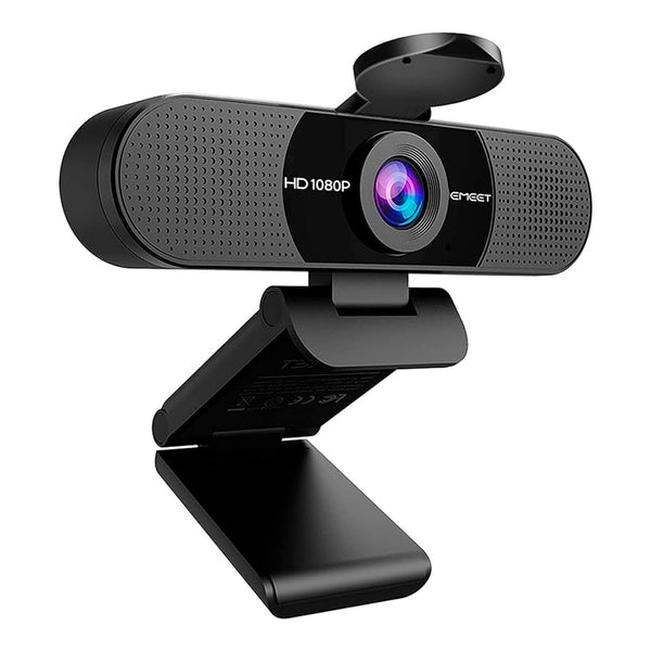 Webcam 1080P Webcam Emeet C960 Full Hd Com Microfone Para Chamadas De Vídeo, Câmera Webcam De Streaming Ideal De 2 Microfones Integrada, Visão De Ângulo Amplo De 90°, Plugue E Reprodução De Webcam USB