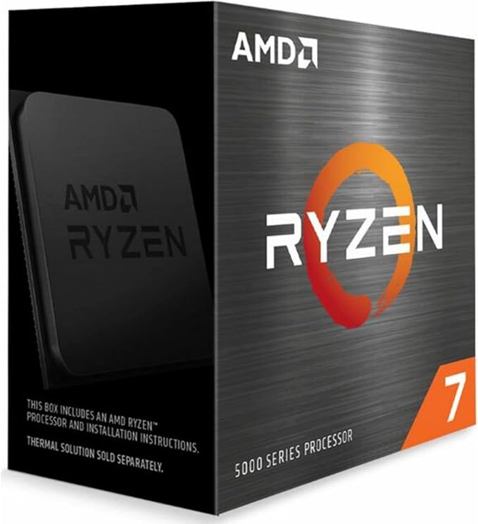 AMD RYZEN 7 5700X - PROCESSADOR - 3.4GHz (TURBO 4.6GHz) 32MB CACHE AM4 100-100000926WOF, Cerâmica cinza