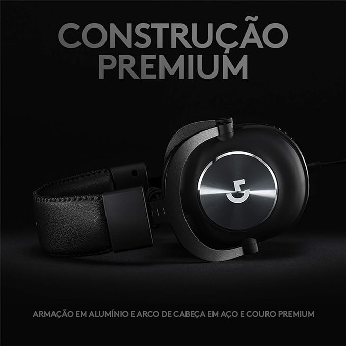 Headset Gamer Logitech G PRO X 7.1 Dolby Surround com Tecnologia Blue VO!CE, Design Confortável e Durável e Drivers PRO-G 50mm