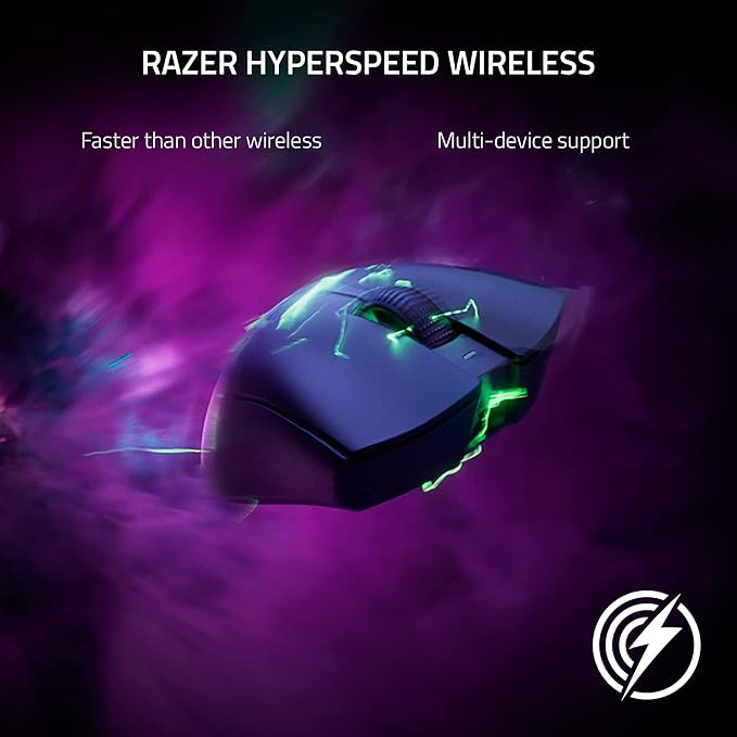 Razer Mouse sem fio DeathAdder V3 Pro: 64 g ultraleve – Sensor óptico