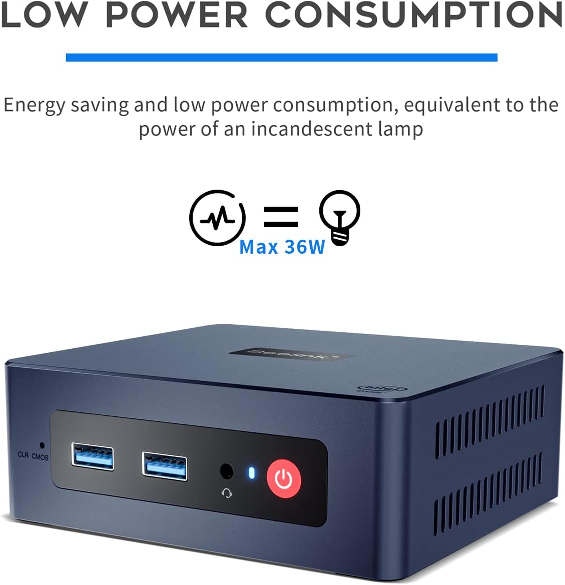 Beelink Mini PC, mini computador Mini S 11ª geração Quad-Core N5095 (até 2,9 GHz), computadores desktop 8GB DDR4 RAM 128GB/256GB SSD 4K UHD Dual HDMI/Dual WiFi/Gigabit Ethernet/HTPC/Family-NAS/BT4.0/W-11