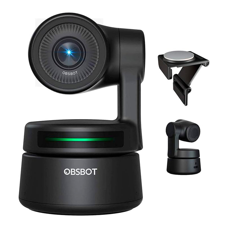 OBSBOT Tiny PTZ Webcam, AI-Powered Framing & Autofocus, Full HD 1080p Webcam com Auto-Exposure Zoom Power Gesture Selfie Video Camera para aulas online ao vivo e streaming