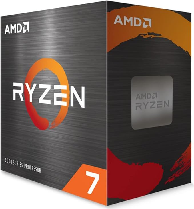 AMD RYZEN 7 5700X - PROCESSADOR - 3.4GHz (TURBO 4.6GHz) 32MB CACHE AM4 100-100000926WOF, Cerâmica cinza