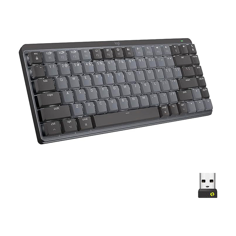 Teclado Mecânico sem fio Logitech MX Mechanical Mini com Teclas Retroiluminadas Tactile Quiet, Conexão USB ou Bluetooth Easy-Switch para até 3 dispositivos e Bateria Recarregável