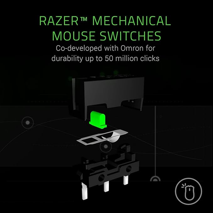 Razer Mamba Mouse para jogos Elite com sensor óptico de 16.000 DPI 5G, 9 botões programáveis, fator de forma ergonômica, alimentado por Razer Chroma, Preto, One Size, RZ01-02560100-R3M1