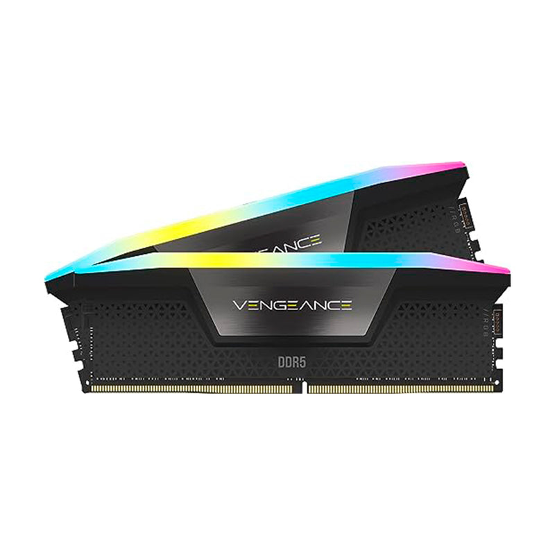 Memória Corsair Vengeance RGB - 32GB (2x16GB), DDR5, 6000Mhz, C40, Preto - CMH32GX5M2B6000C40