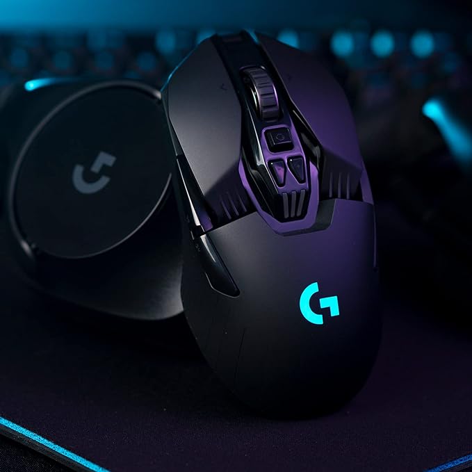 Mouse Gamer Sem Fio Logitech G903 LIGHTSPEED com RGB LIGHTSYNC, Design Ambidestro Personalizável, Sensor HERO 25K, Compatível com POWERPLAY