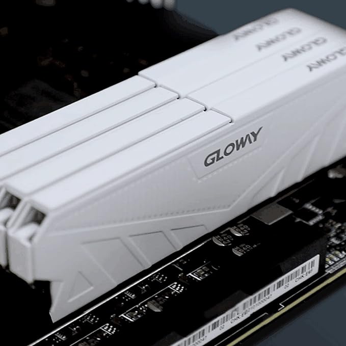 Gloway Kit de memória de alumínio para Desktop Compter DDR4 Ram 16GB (2 x 8GB) 3200MHz (PC4-25600) CL16 1,35V 288-Pin DDR4 UDIMM - Branco