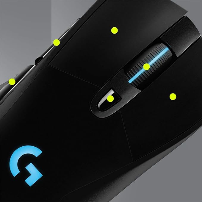 Mouse Gamer Sem Fio Logitech G703 LIGHTSPEED com RGB LIGHTSYNC, 6 Botões Programáveis, Sensor HERO 25K e Bateria Recarregável - Compatível com POWERPLAY