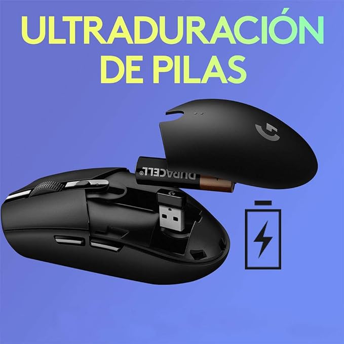 Mouse Gamer Sem Fio Logitech G305 LIGHTSPEED com 6 Botões Programáveis e Até 12.000 DPI - Lilás