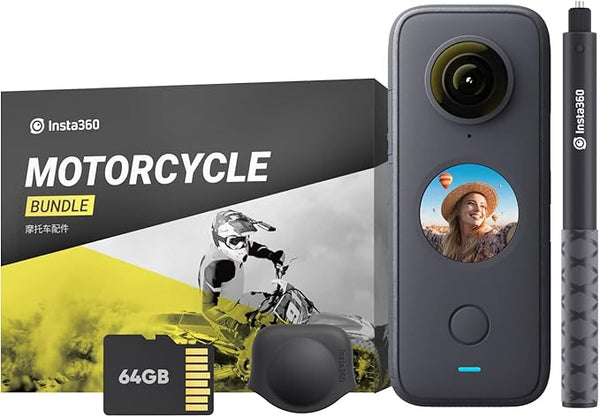 Insta360 Câmera de ação à prova d'água ONE X2 de 360 graus, 5,7 K 360, estabilização, tela sensível ao toque, edição de IA, transmissão ao vivo, webcam, controle de voz