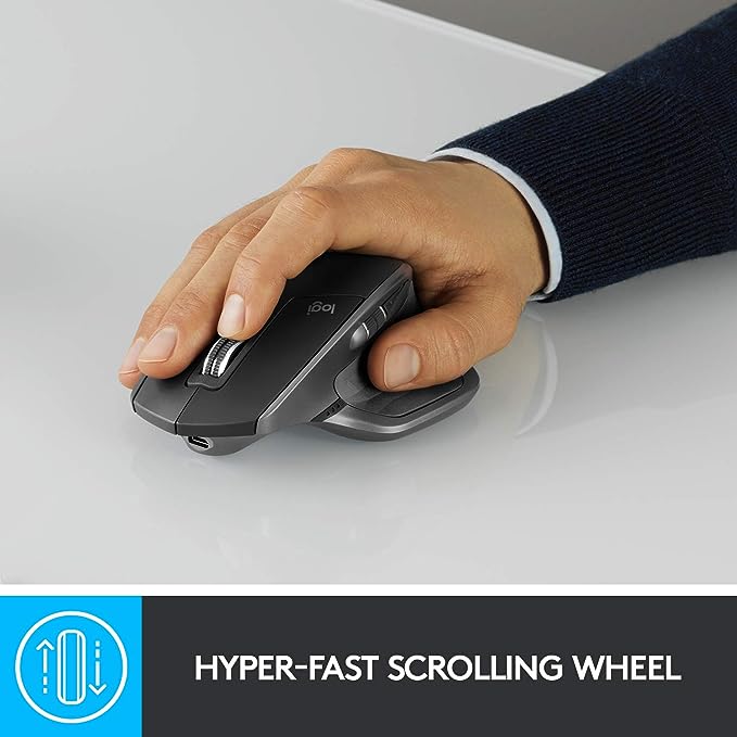 Mouse sem Fio MX Master 2S com Tecnologia FLOW para Controle Multi-Com