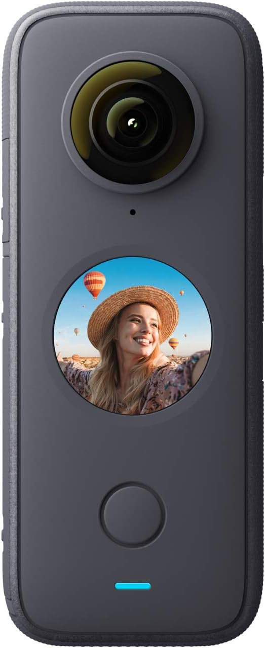 insta360 ONE X2 Câmera de ação à prova d'água 360 graus, 5,7K 360, estabilização, tela sensível ao toque, edição de IA, transmissão ao vivo, webcam, controle de voz